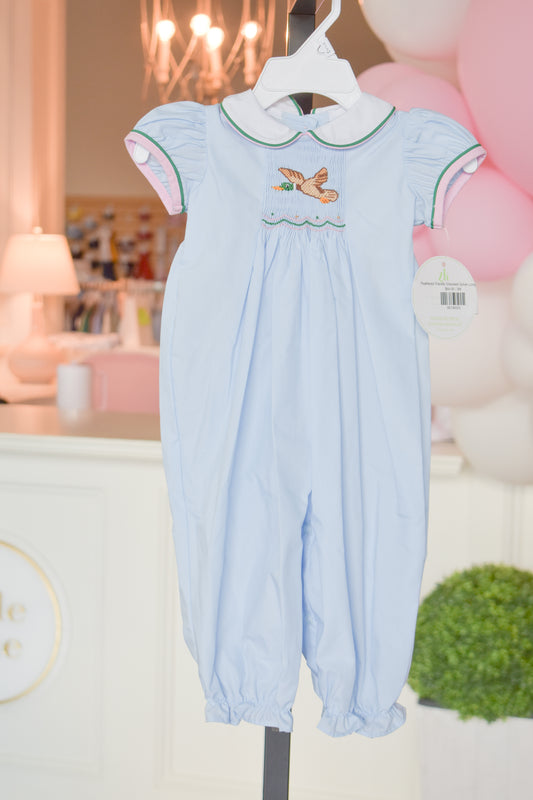 Feathered Friends Smocked Sylvie Long Bubble