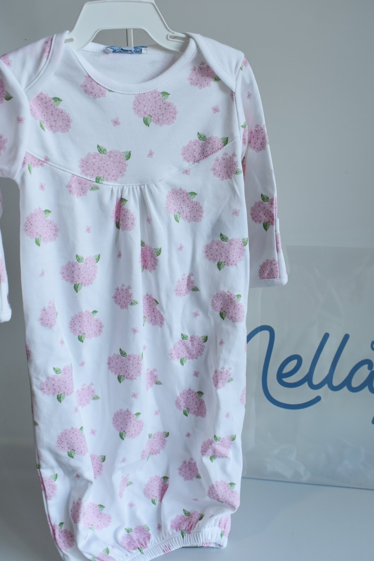 Pink Hydrangeas Pima Gown