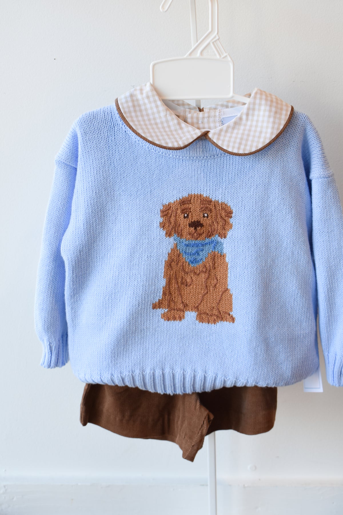 Blue Doodle Crew Sweater