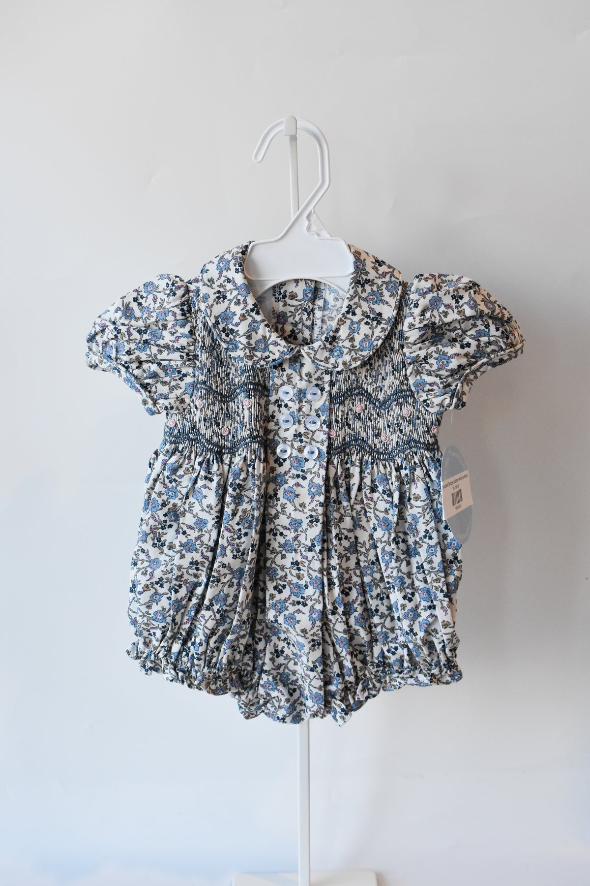Smocked Bridget Bubble-Wisteria Floral