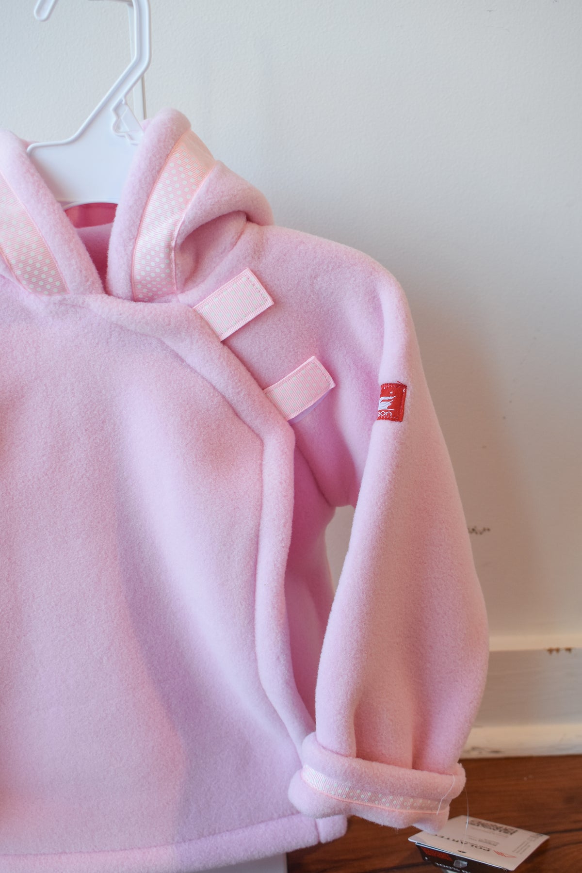 Widgeon Favorite Pink Polka Dot Hooded Fleece Jacket