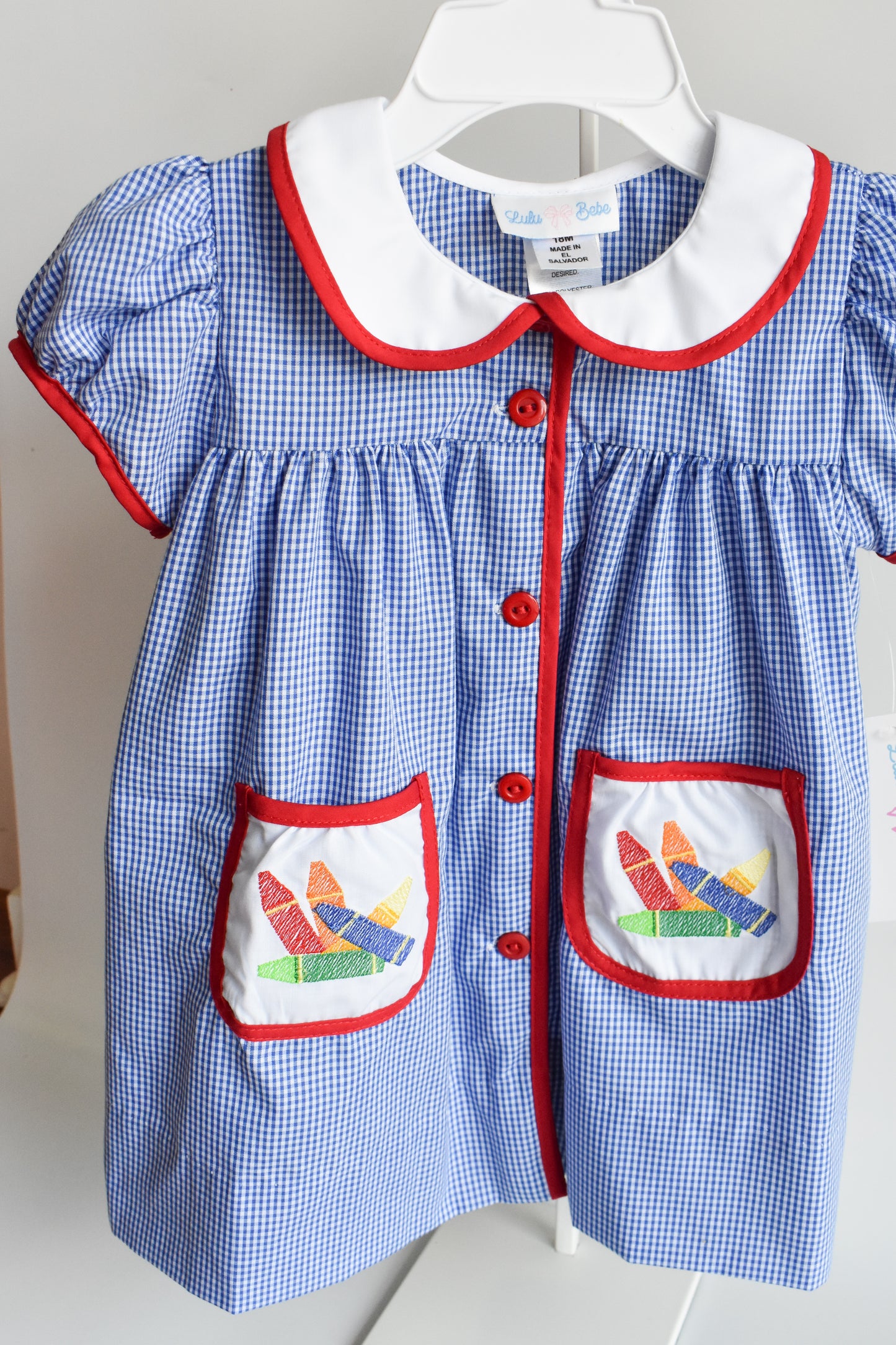 Bea's Back To School Crayon Pocket Dress