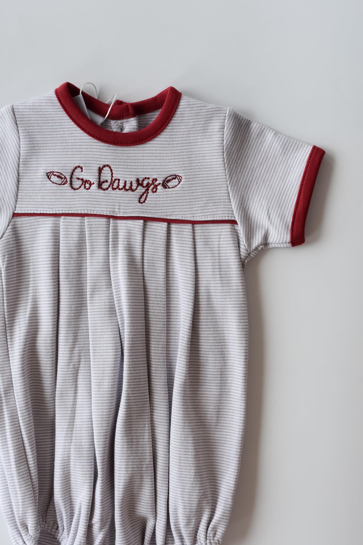 Go Dawgs Football Embroidered Bubble
