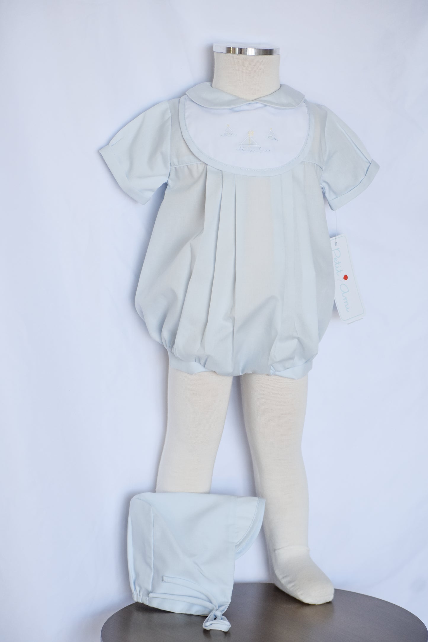 Seaside Dreams Heirloom Romper/Bib/Hat Set