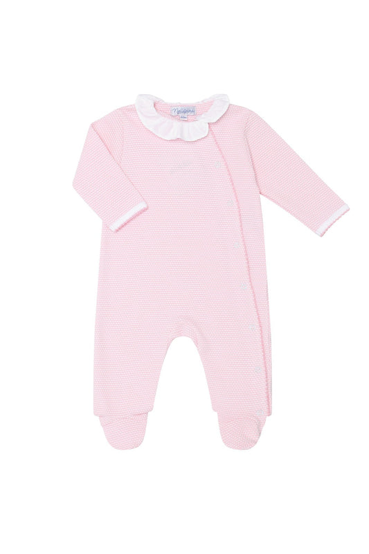 Classic Pink Bubbled Crossover Footie