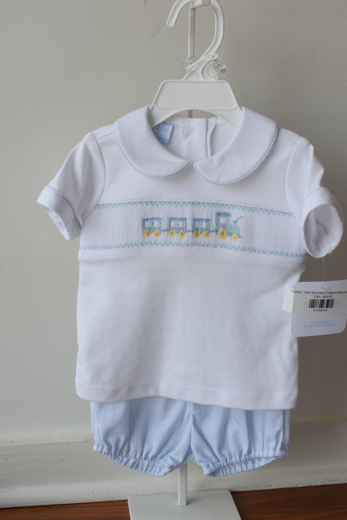 Thomas’ Train Smocked Collared Bloomer Set