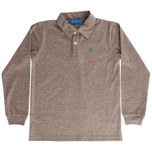 Barkside Brown-Long Sleeve Performance Polo