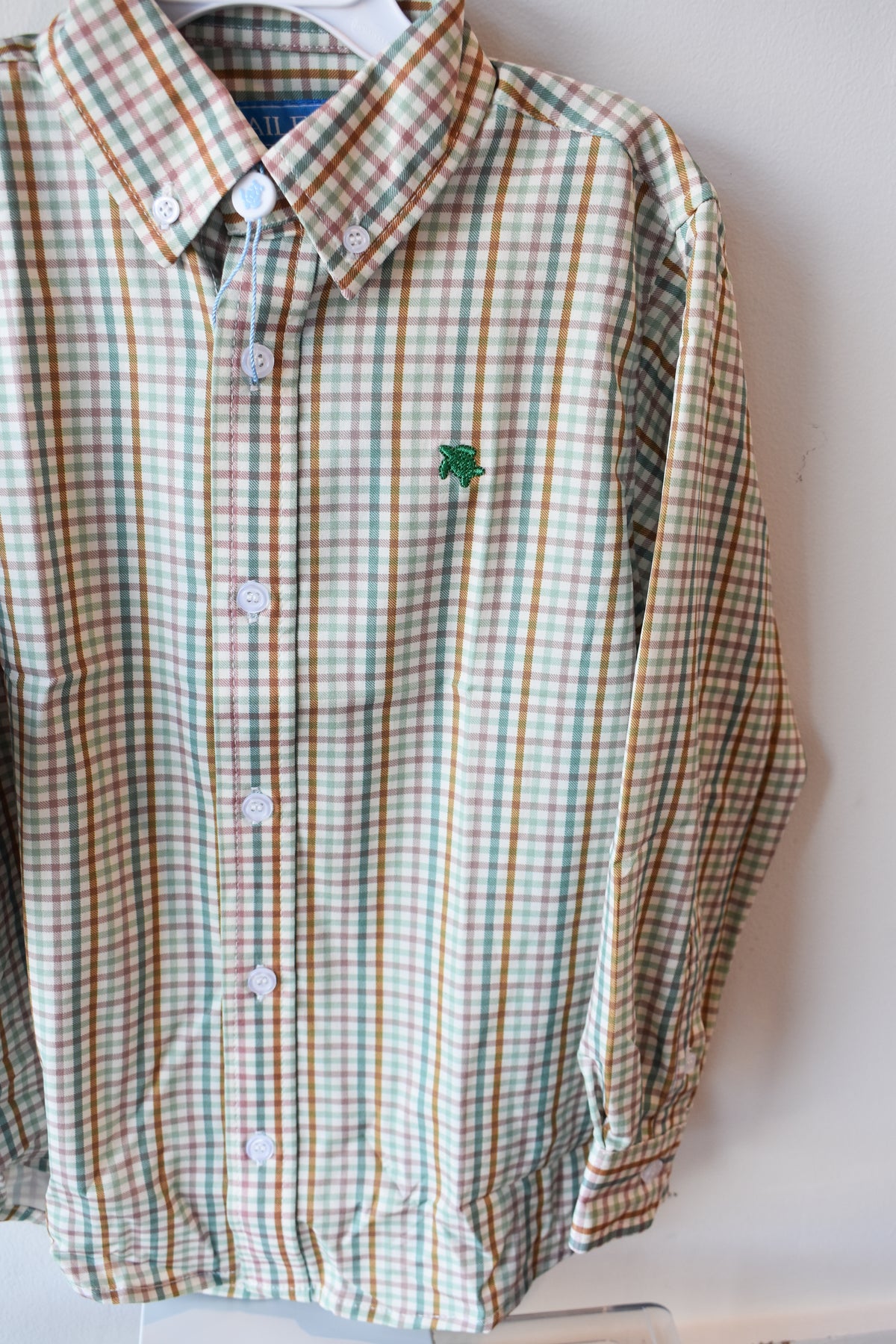 Performance Button Down Dress Shirt-Acorn Plaid