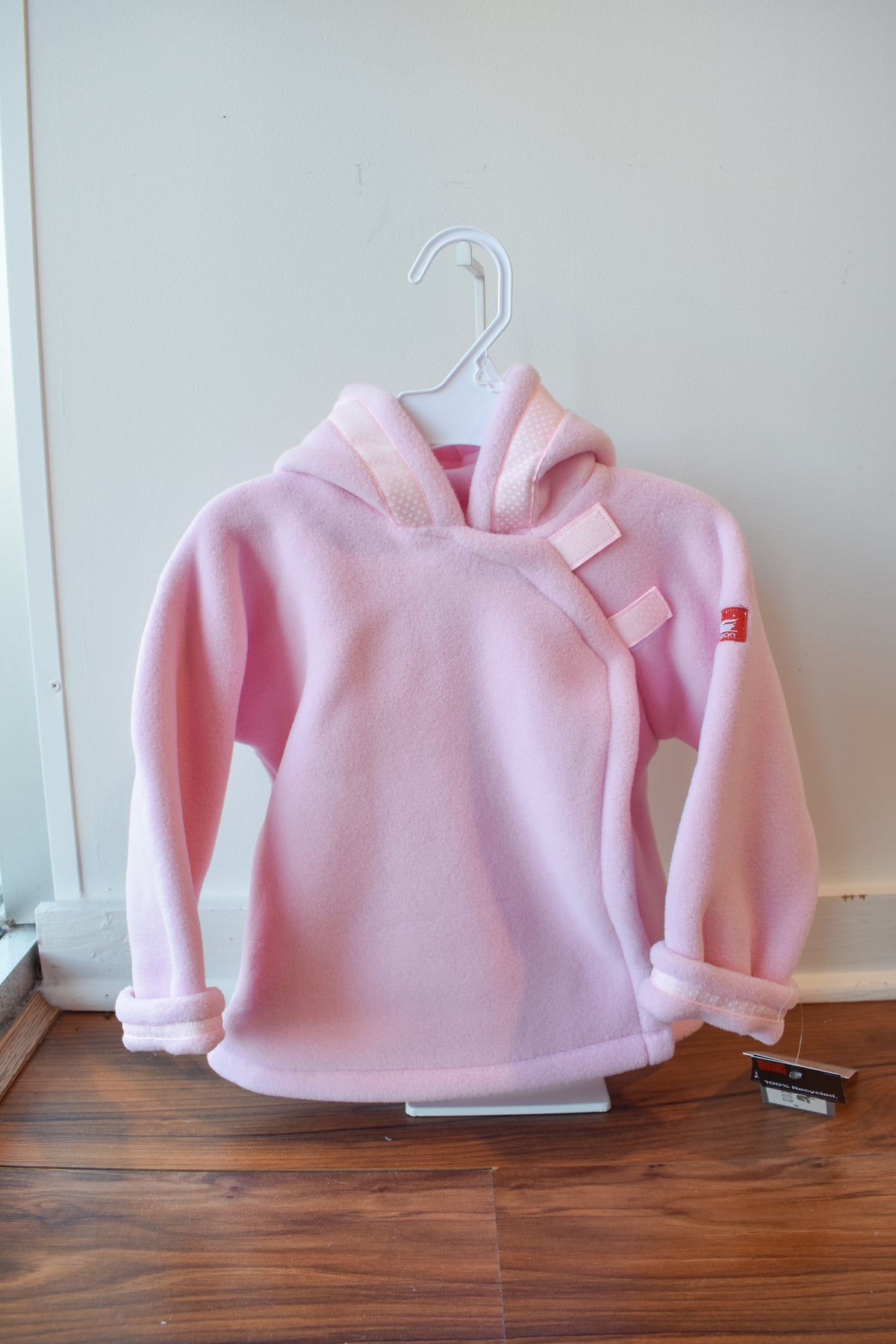 Widgeon Favorite Pink Polka Dot Hooded Fleece Jacket