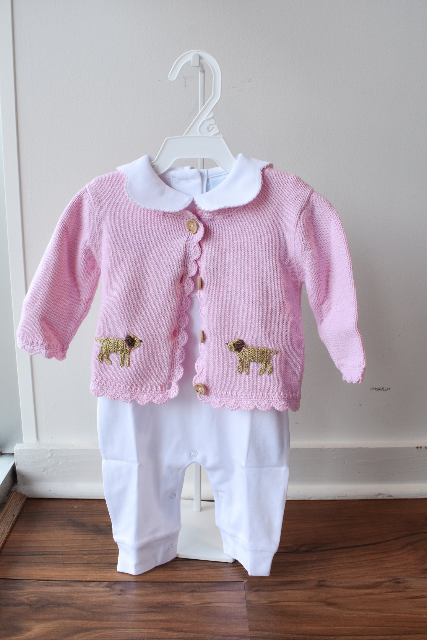 Crochet Cardigan-Pink Lab