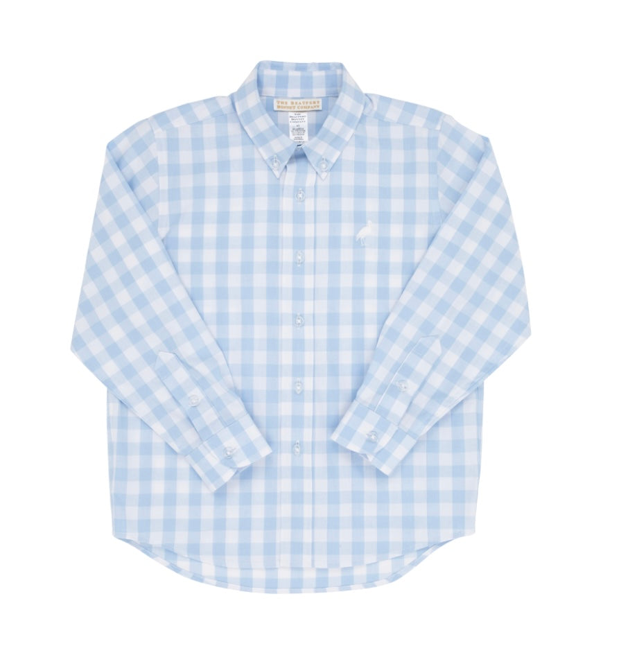 Dean's List Dress Shirt-Beale Street Blue Check/Worth Ave White