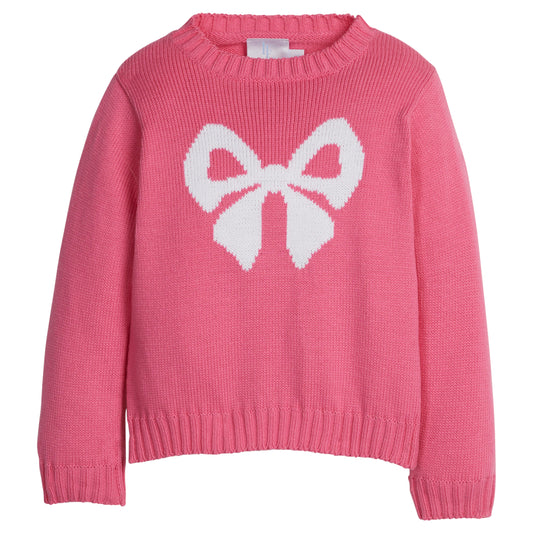 Delicate Bow Intarsia Sweater