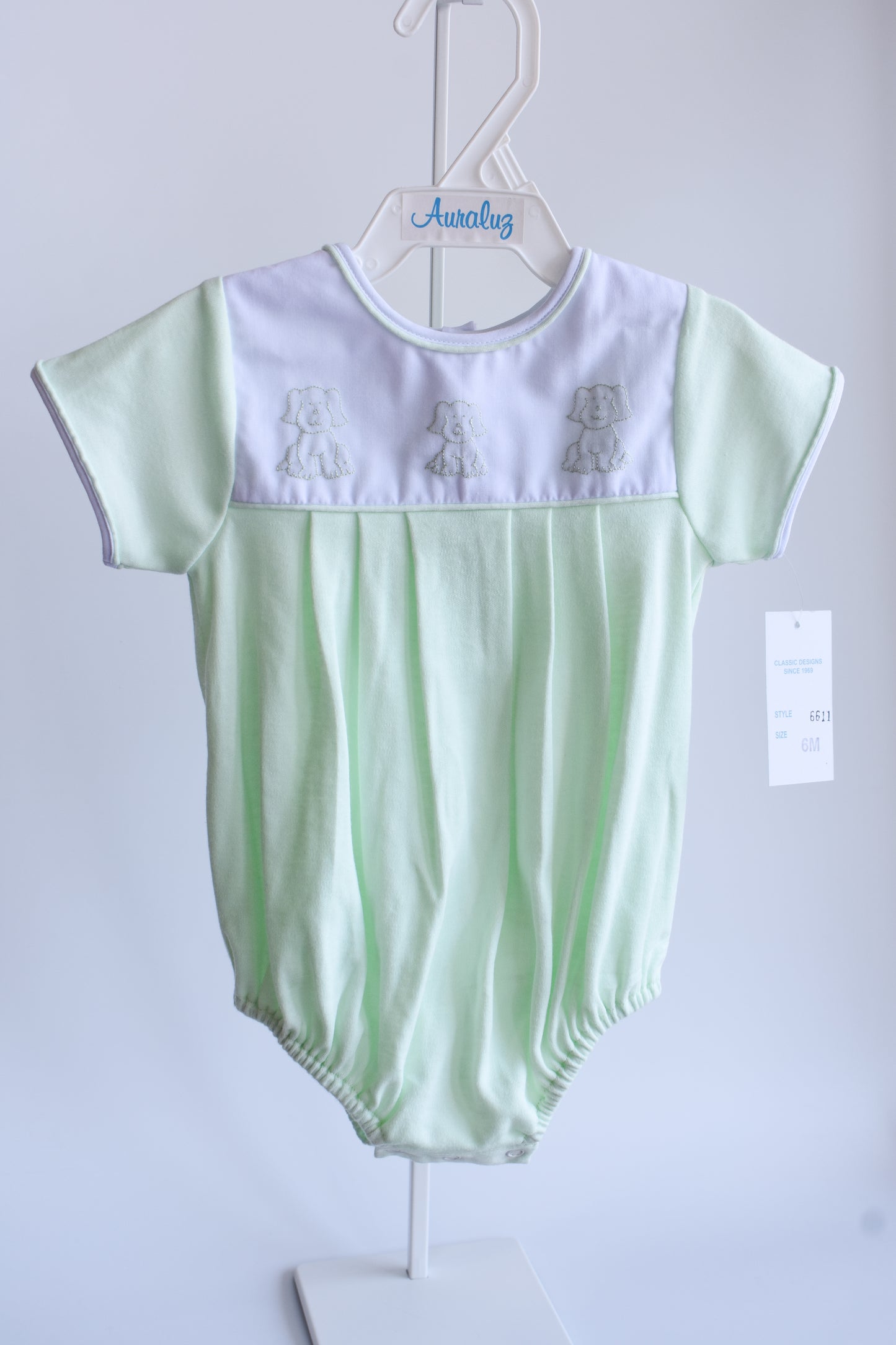 Little Pup Mint Knit Bubble