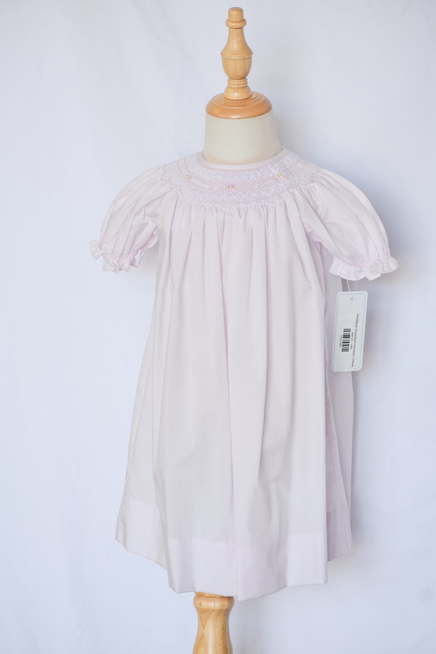 Rosebud Smocked Heirloom Dress