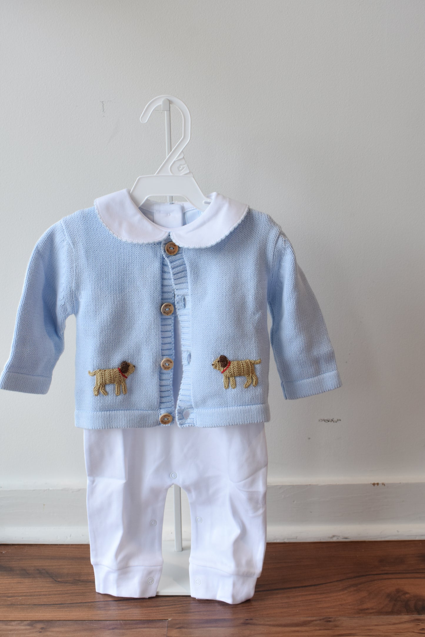 Crochet Playsuit-Blue Lab
