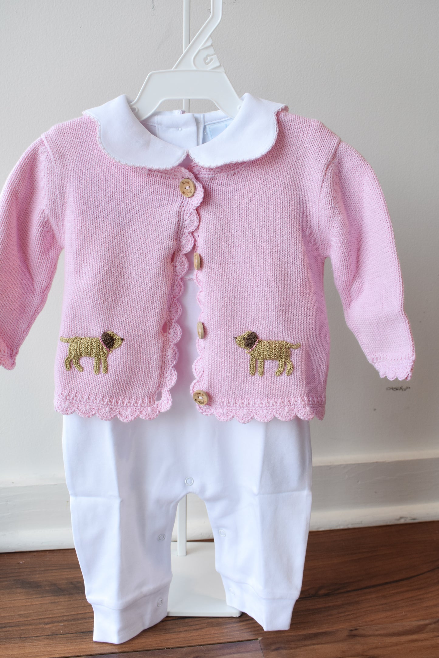Crochet Cardigan-Pink Lab