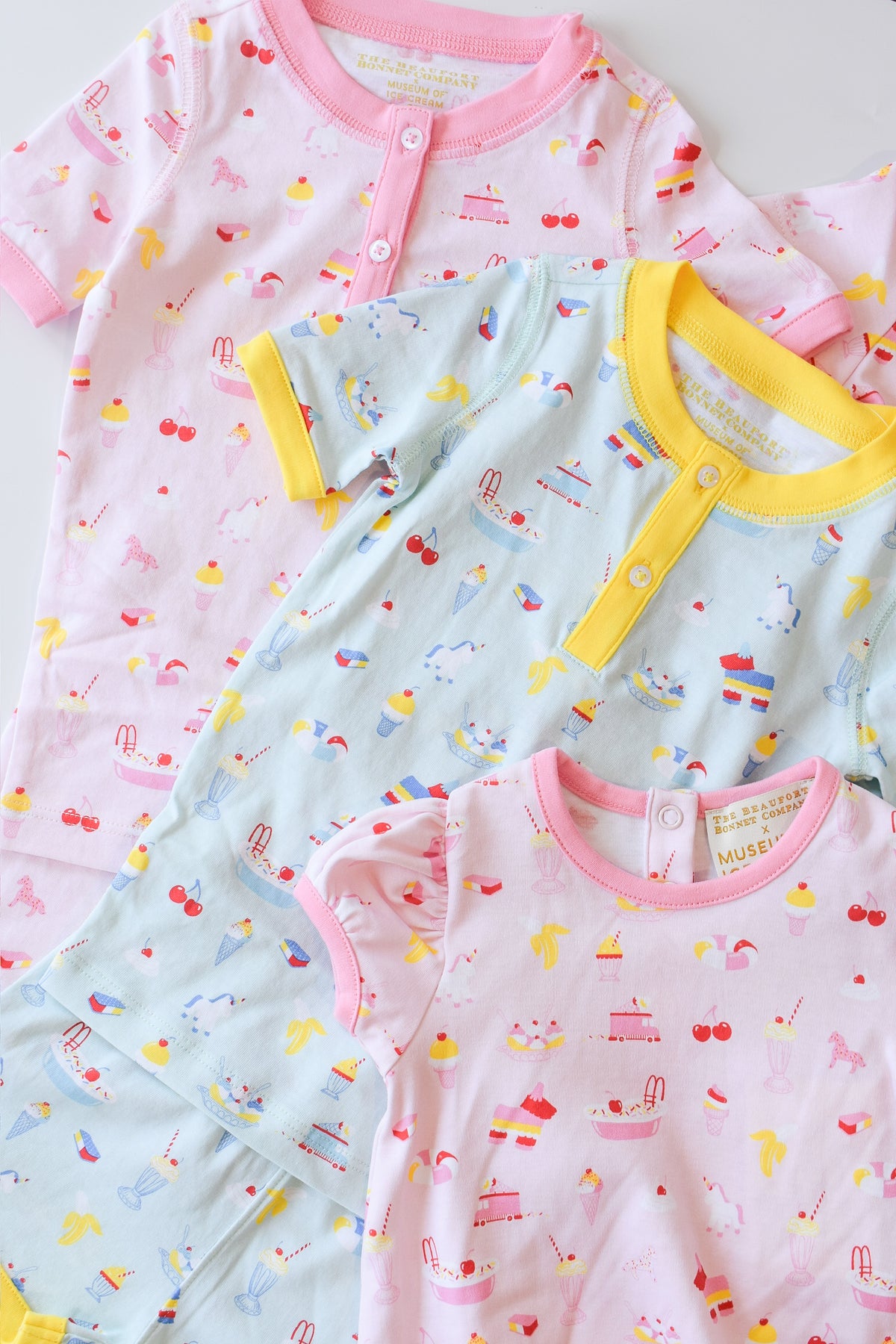 Payton Pajama Short Set-Blueberry Blue Ice Cream Daydream