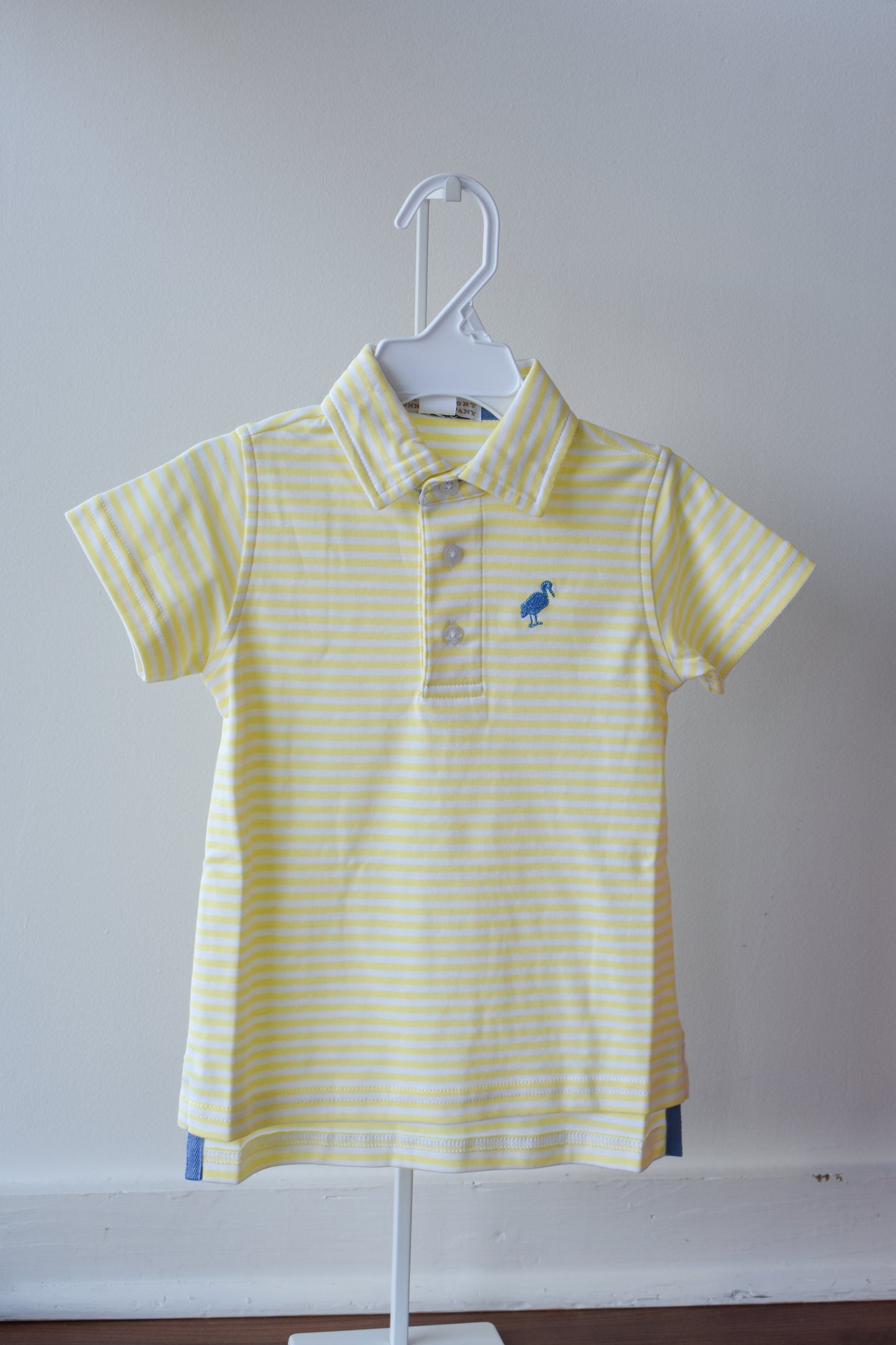 Prim & Proper Polo-Lake Worth Yellow Stripe