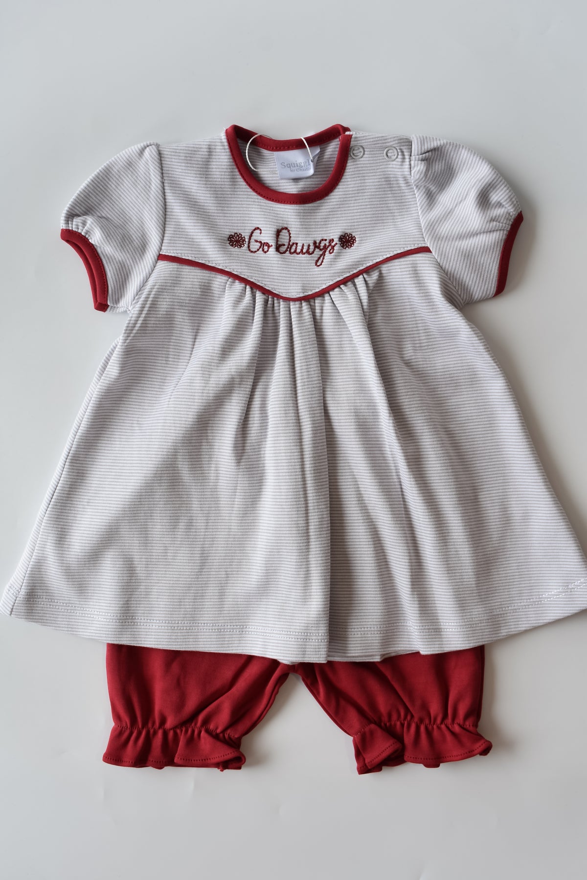 Go Dawgs Pom Pom Embroidered Bloomer Set
