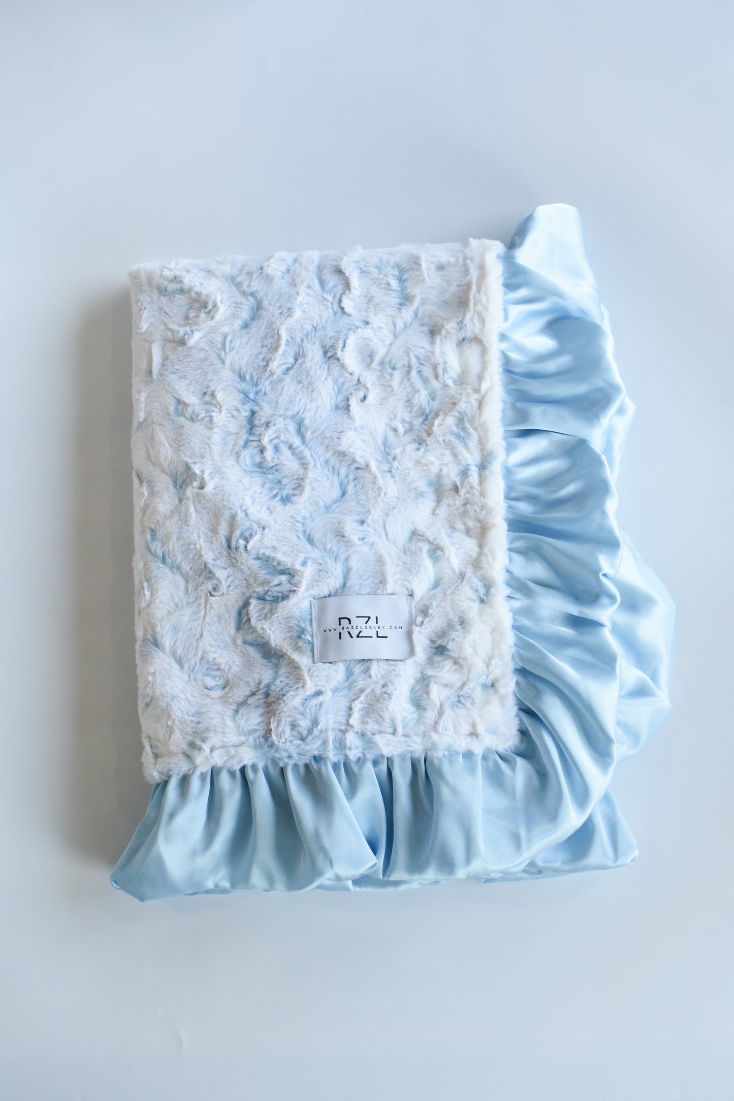 Double Plush Blanket-Baby Blue Owl