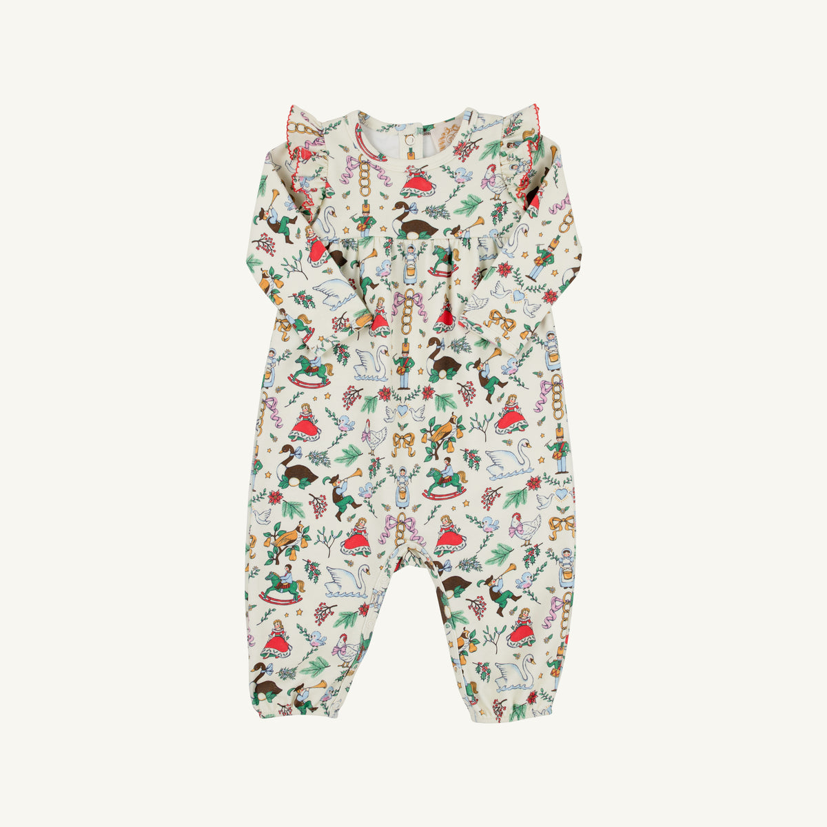 Leigh Ann Angel Sleeve Romper-12 Days of Christmas