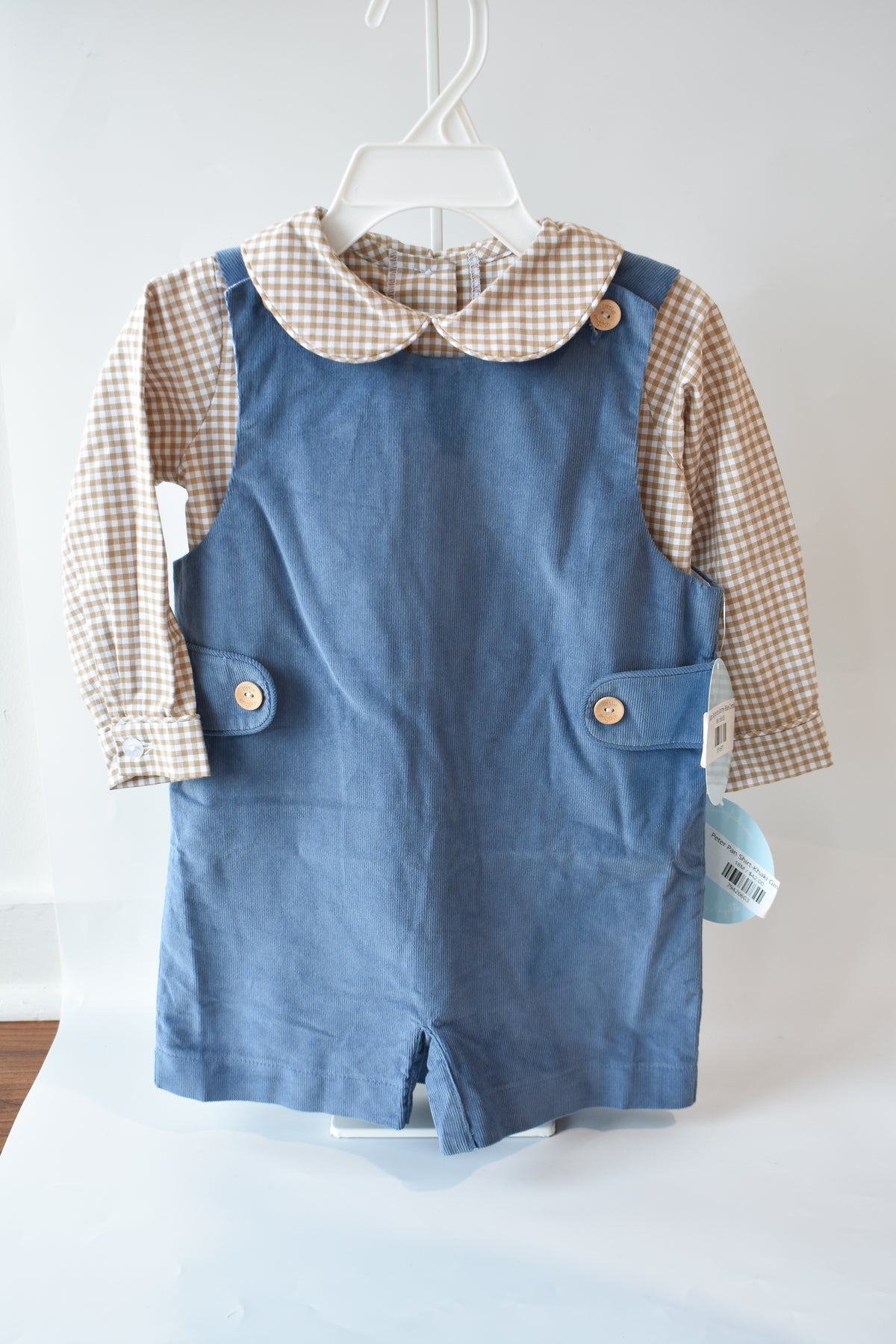 Button Tab Jon Jon-Stormy Blue Corduroy