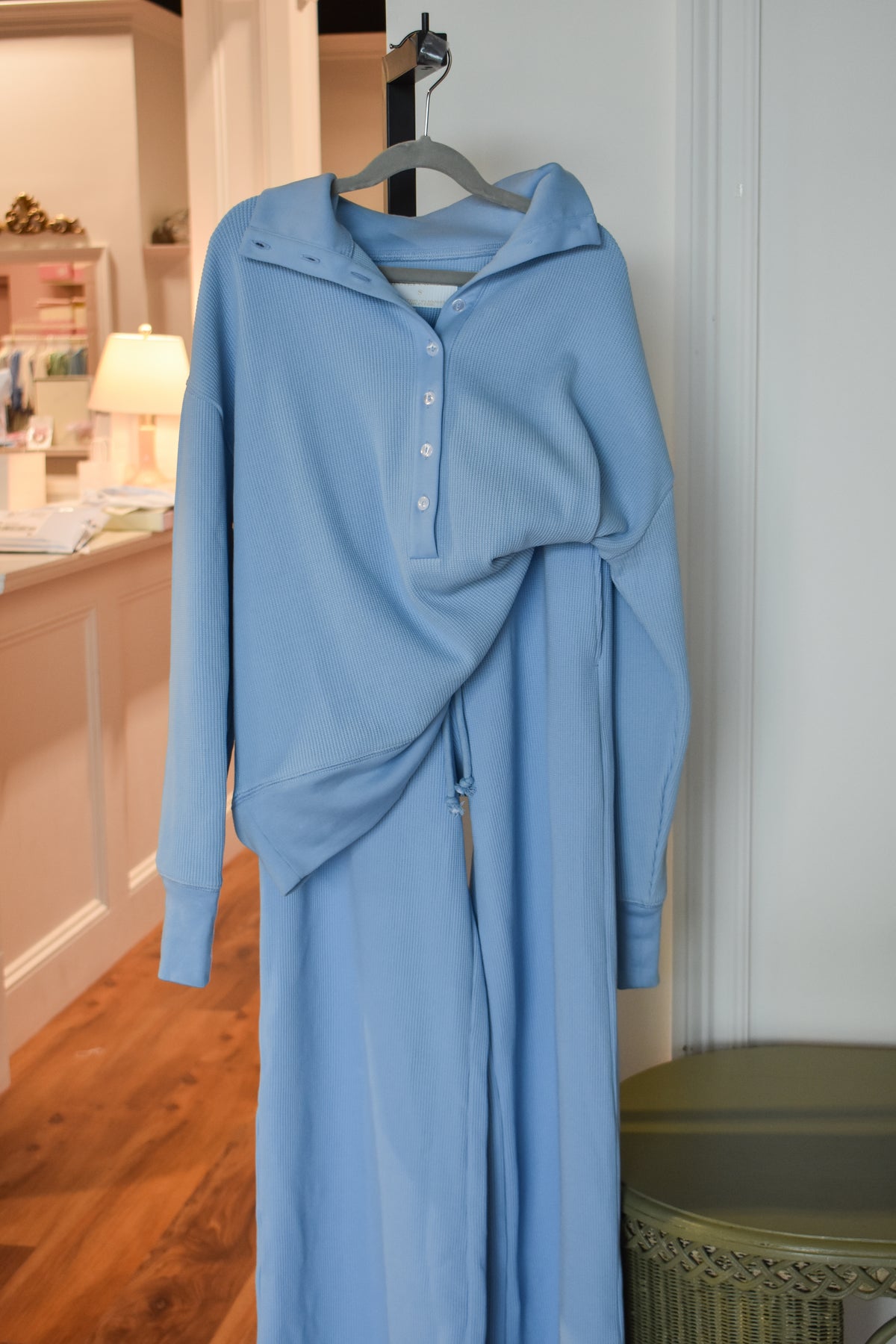 Libby's Women's Lounge Set-Sarasota Sky Waffle Knit
