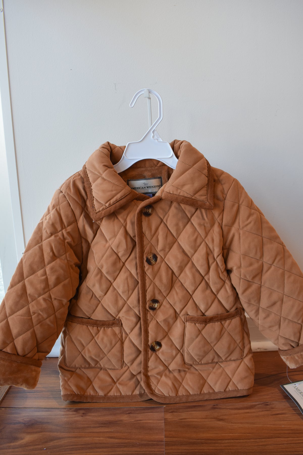 Widgeon Hooded/Quilted Barn Jacket-Caramel