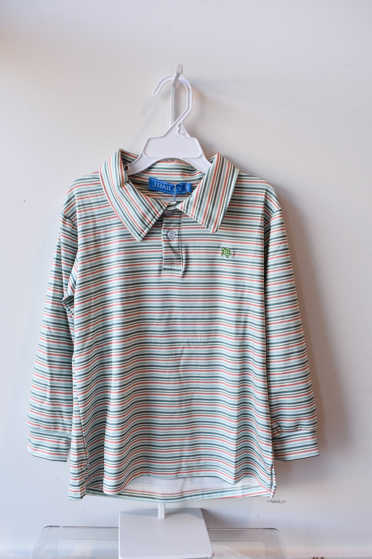 Long Sleeve Performance Polo-Harvest Stripe