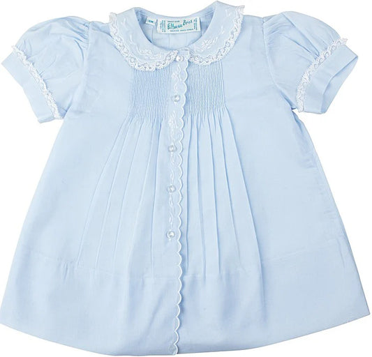 Elsa Scalloped Trim Baby Blue Slip Dress