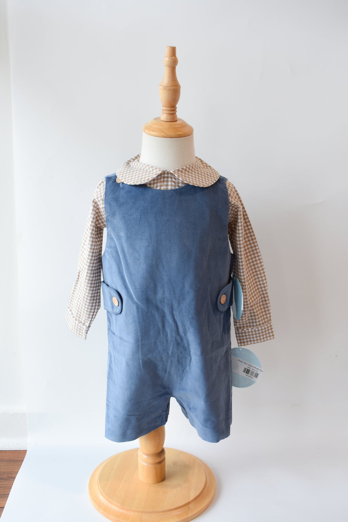 Button Tab Jon Jon-Stormy Blue Corduroy
