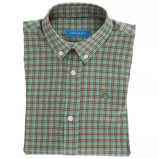Jinglewood Windowpane Performance Button Down