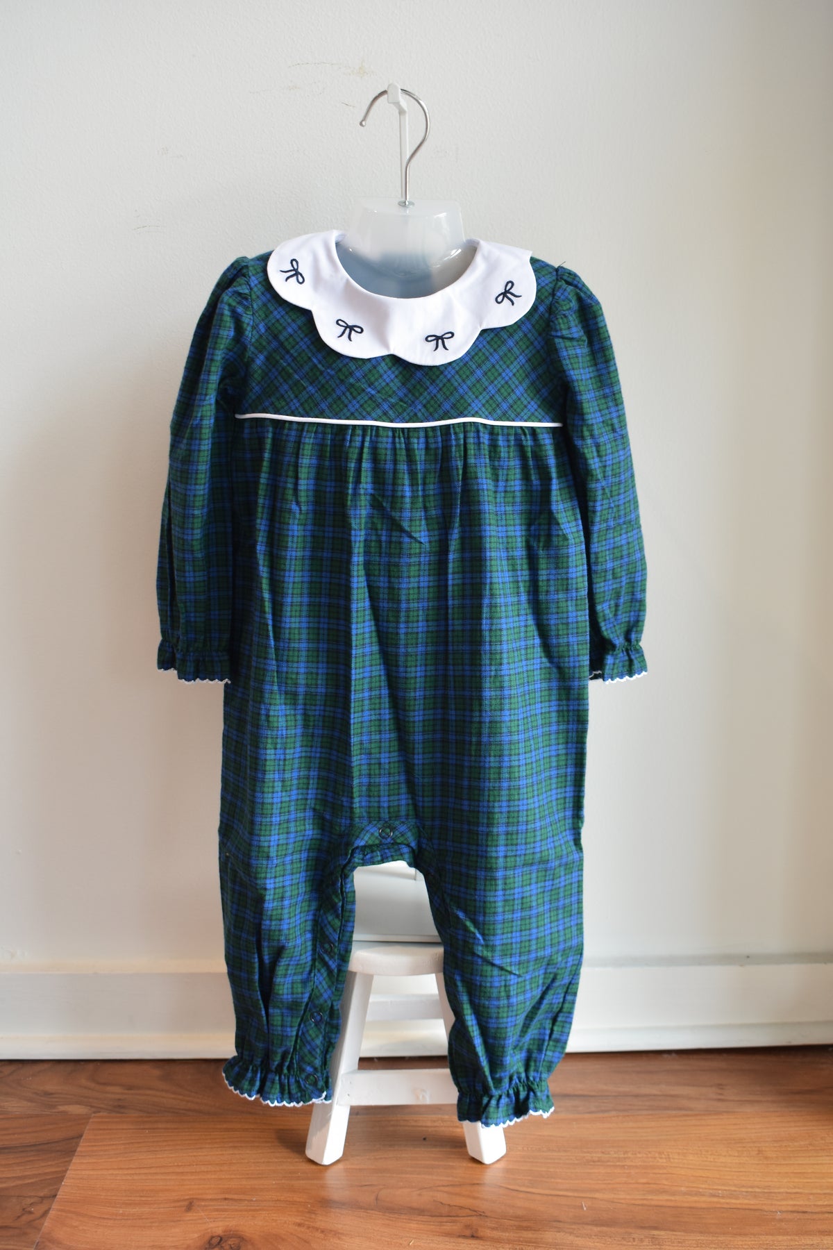 Long Sleeve Britt Romper-Flannel Woodlake Plaid