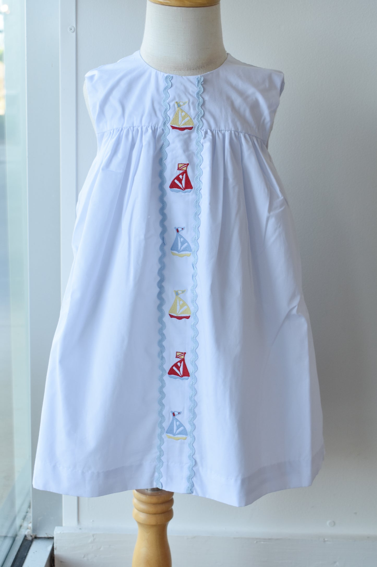 Sleeveless Tabitha's Teacher's Pet Dress-Worth Ave Sailboats
