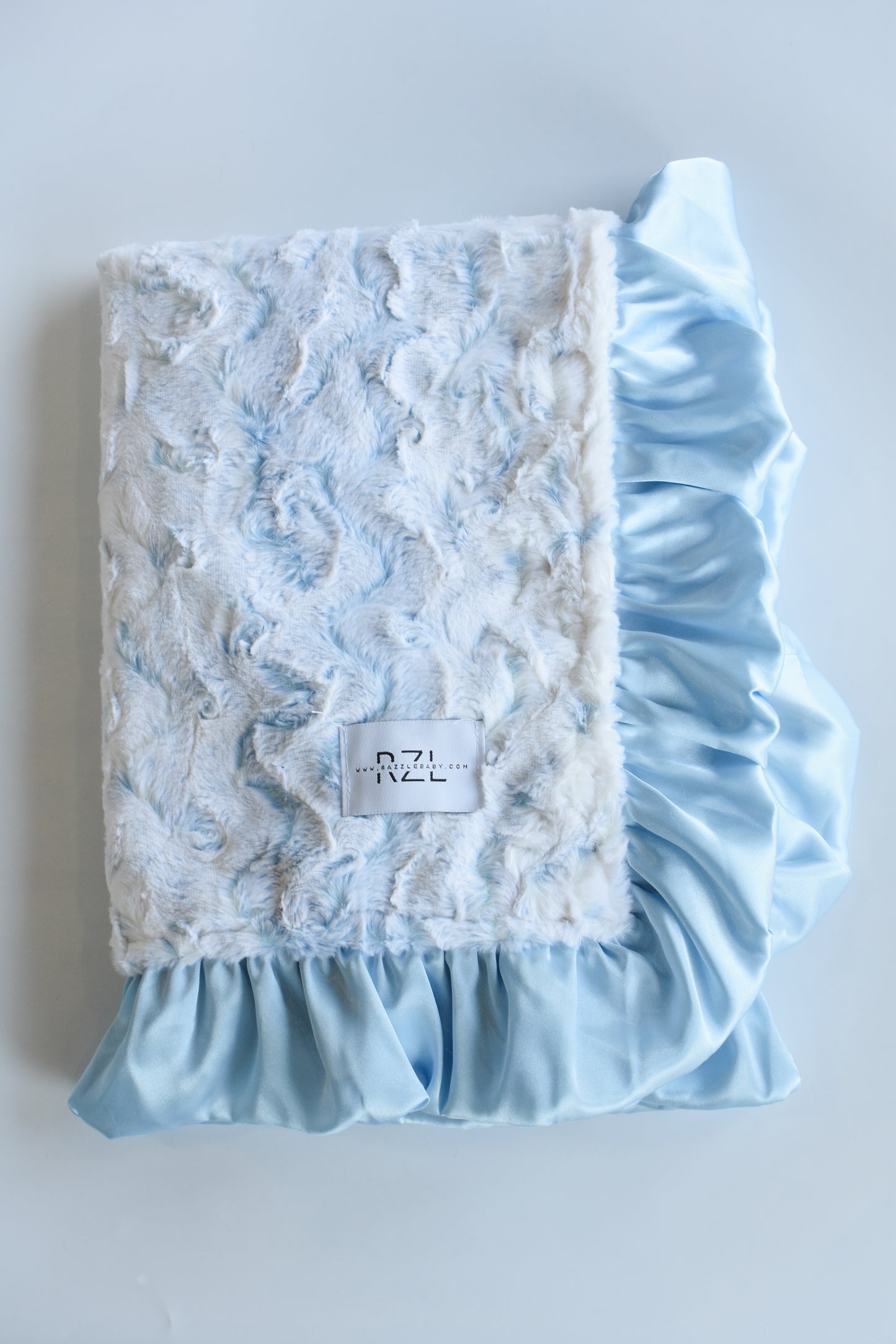 Double Plush Blanket-Baby Blue Owl