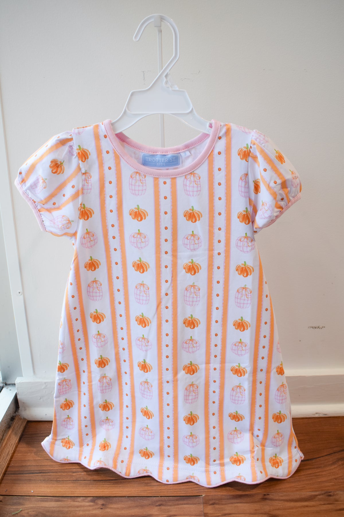 Pumpkin Patch Scallop Knit Dress