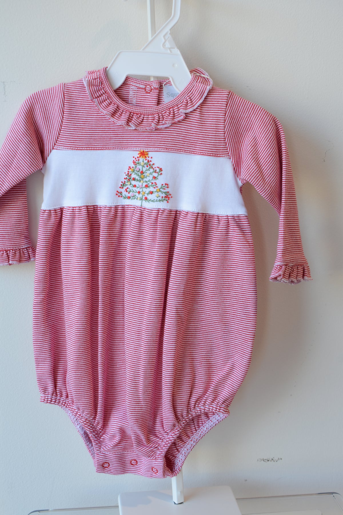 Holiday Holly Long Sleeve Ruffled Bubble