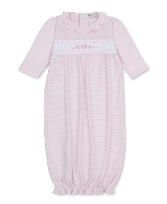 Classic Ribbon Floral Mini Stripe Ruffled Sack
