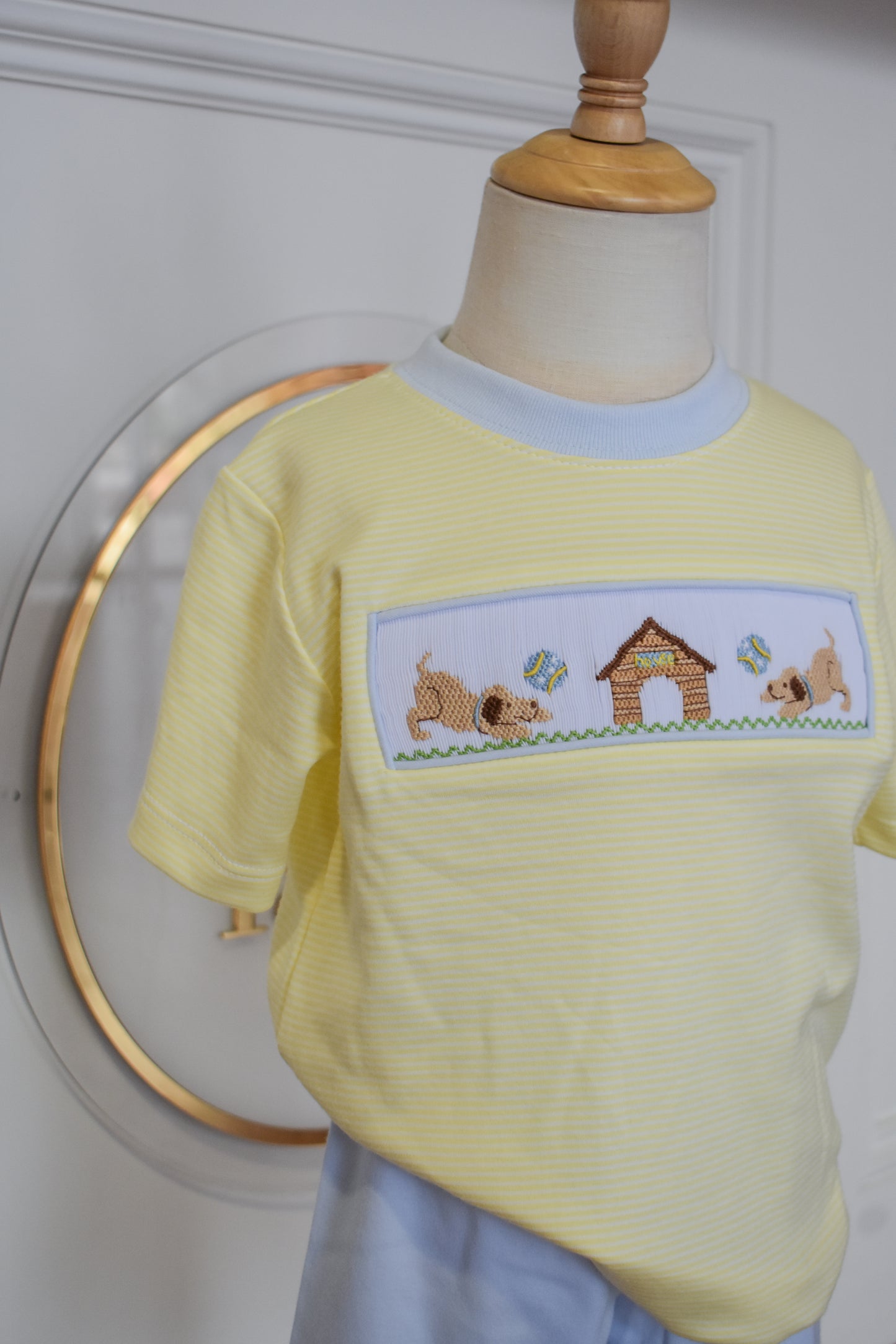 Playful Pups Smocked Short Set