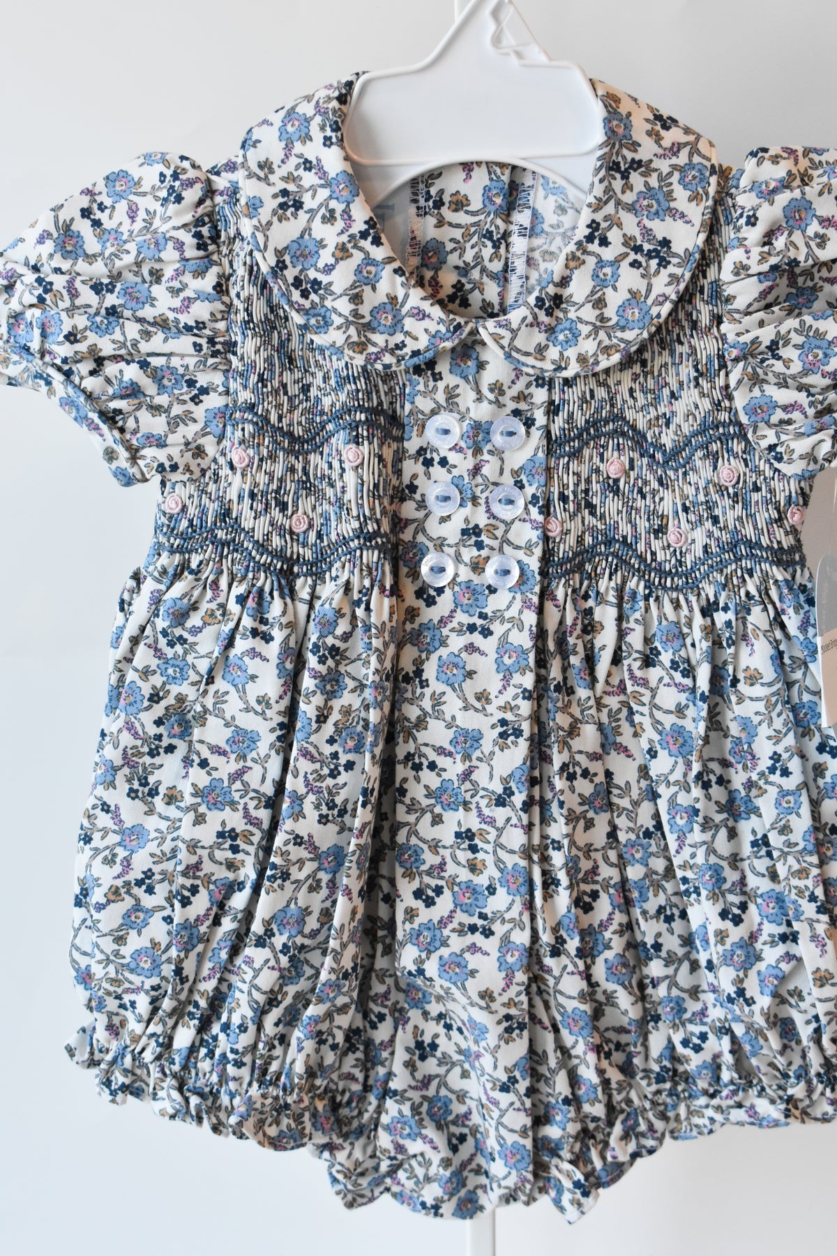 Smocked Bridget Bubble-Wisteria Floral