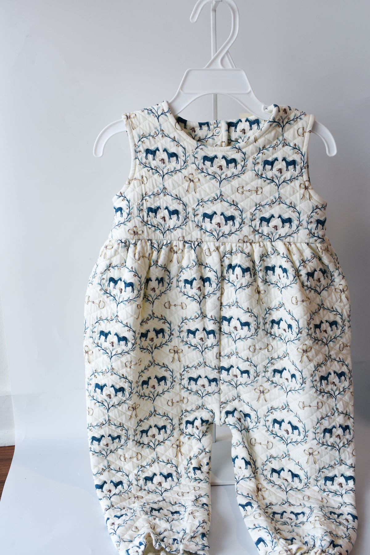 Sleeveless Quilted Rebecca Romper-Horse Bits and Bows