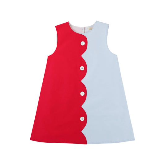 Kennedy Colorblock Jumper-Red/Buckhead Blue