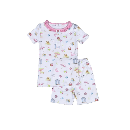 Sandy Pink Toes-Girl’s PJ Short Set