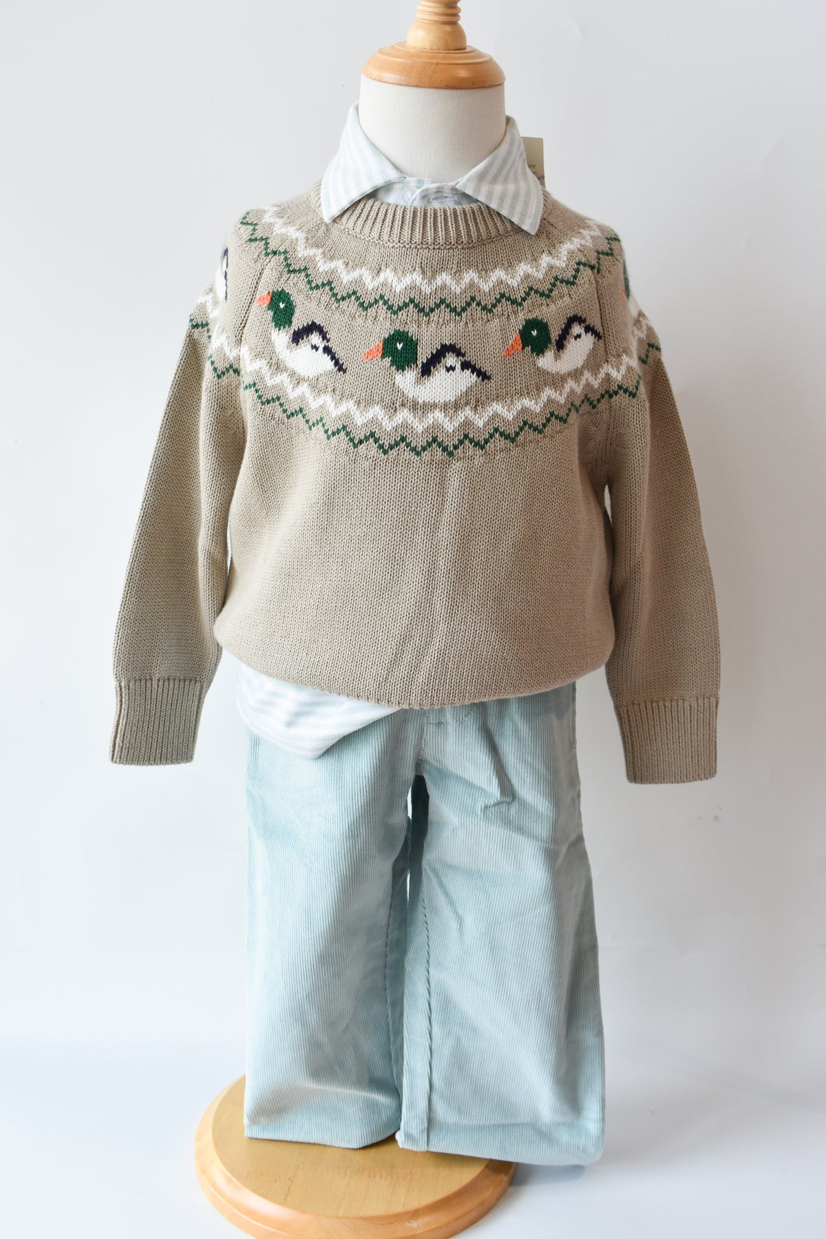 Isaac’s Sweater Fairisle-Keeneland Ducks