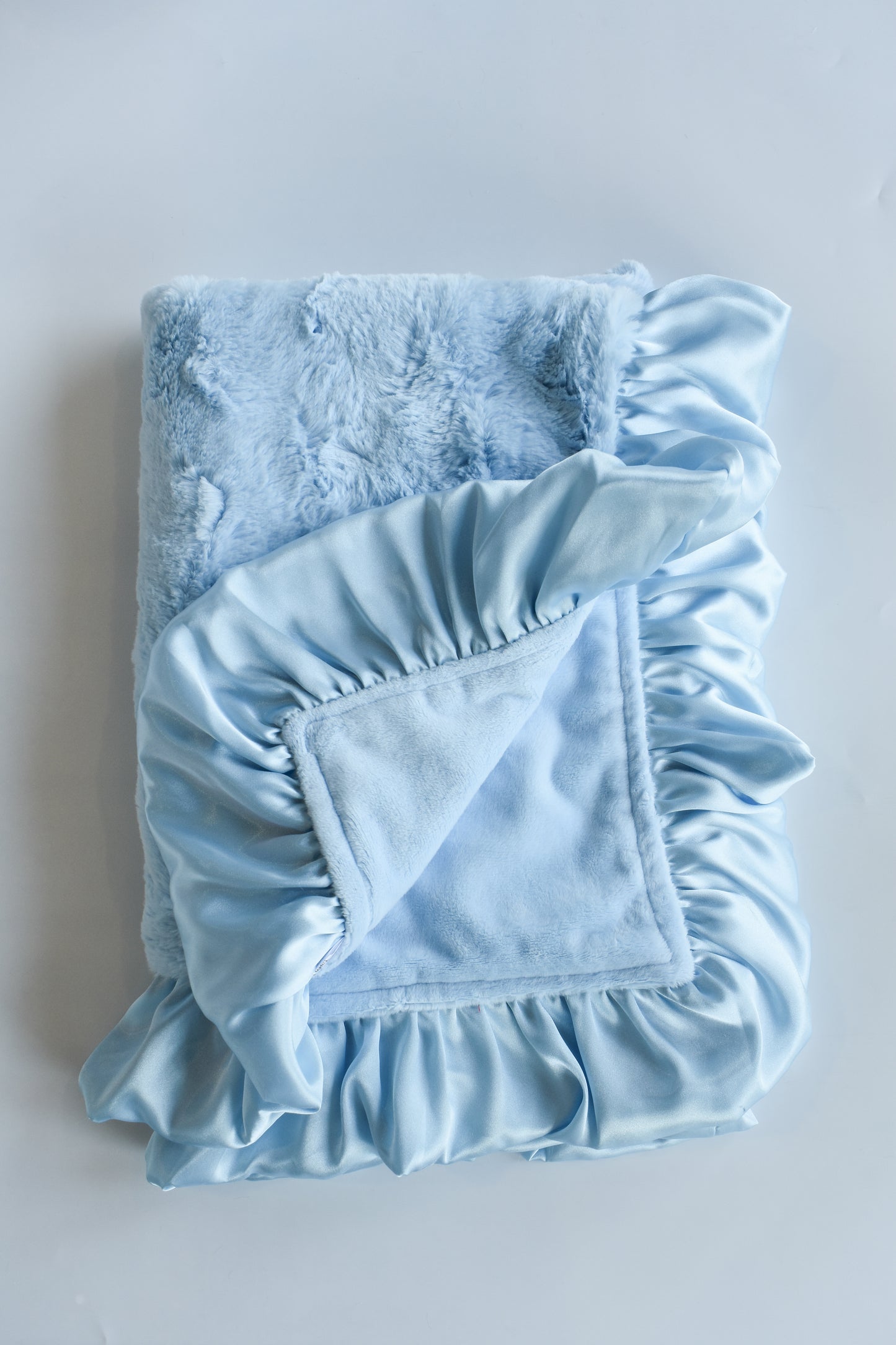 Double Plush Blanket-Classic Blue Hide