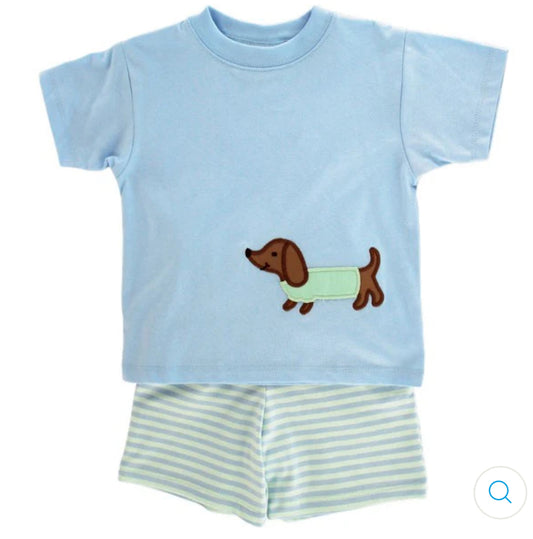 Doxie Boys Knit Short Set