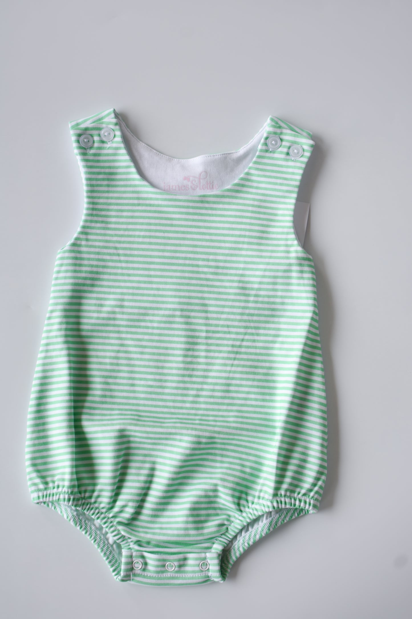 Light Green Striped Boy Knit Bubble
