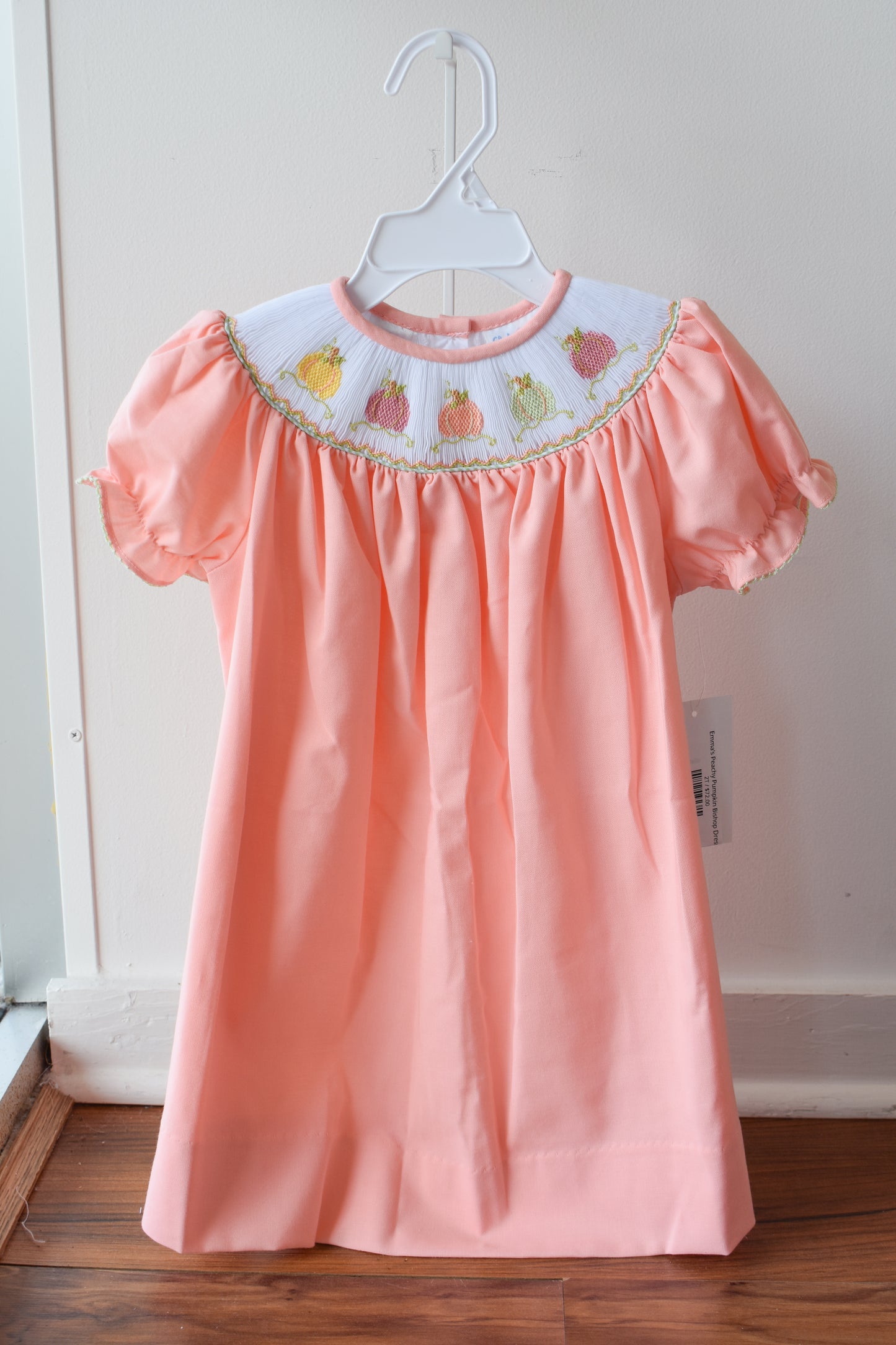 Emma’s Peachy Pumpkin Bishop Dress