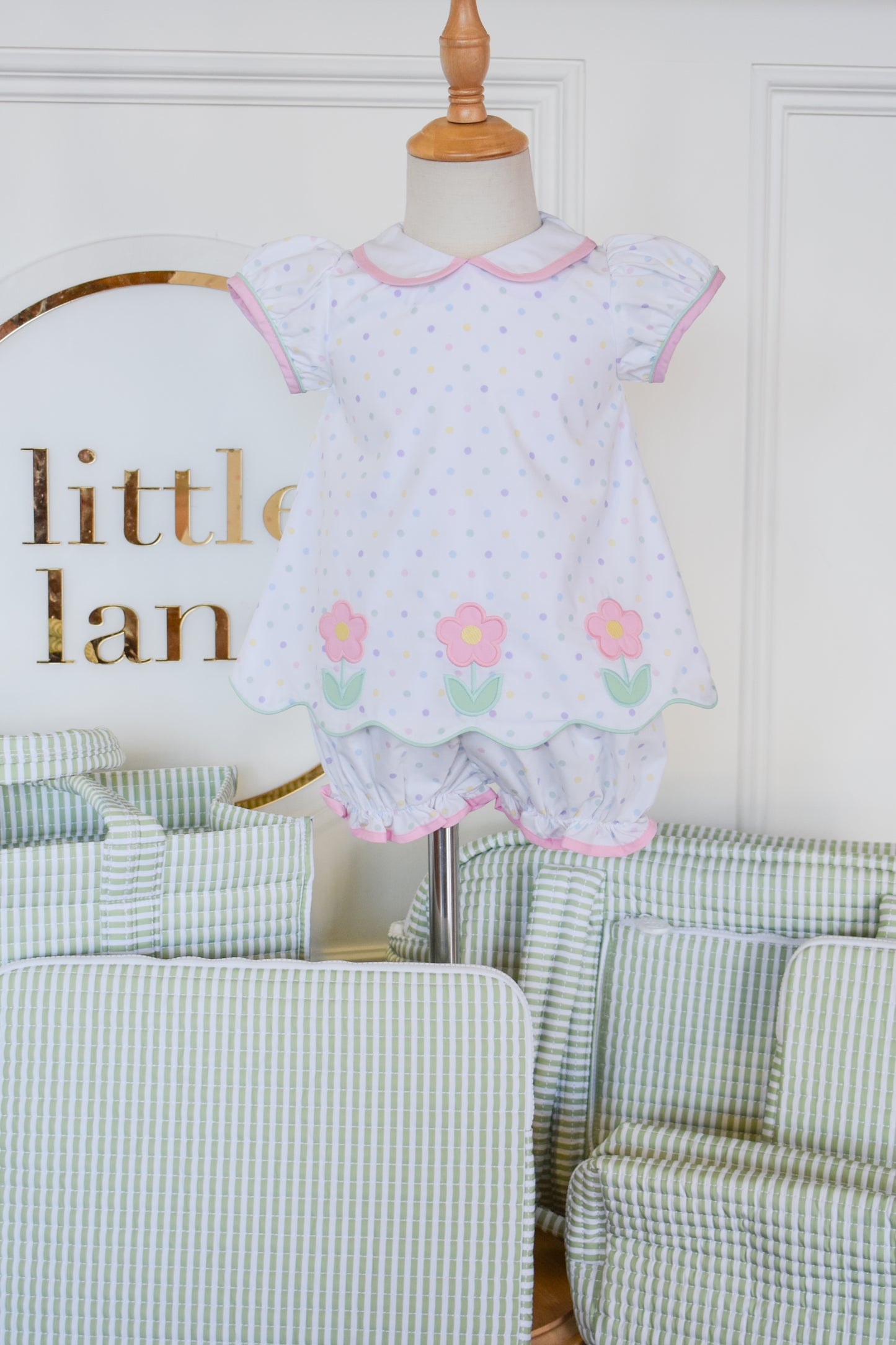 Petal & Dot Bow Back Bloomer Set