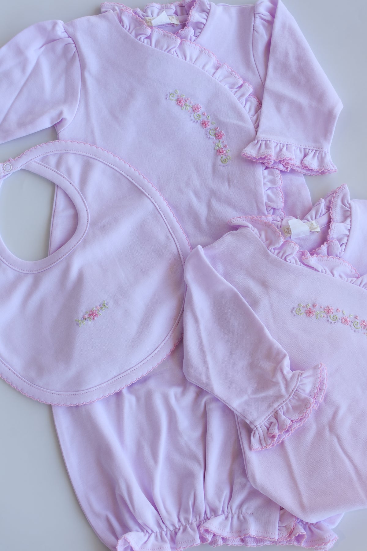 Fall Florals Embroidered Baby Bib